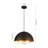 Industrial 1 - Light Gold Leaf Inner Hammered Metal Dome Pendant