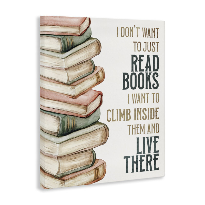 Grimpez à l'intérieur des livres et vivez sur toile, par Kim Allen, H 20 po x l 16 po