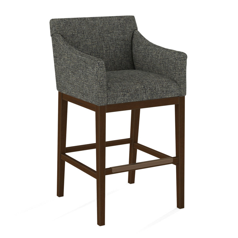 Upholstered Stool, 61536-78, Pecan