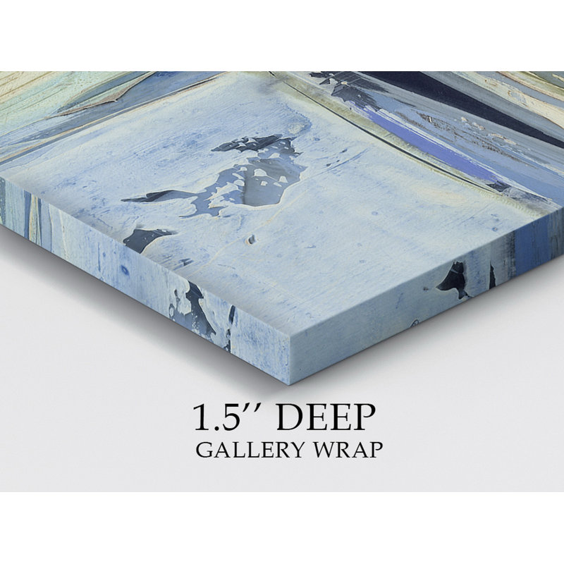 « blue abstract », reproduction d’art sur toile tendue, H 32 po x l 32 po x P 1 po