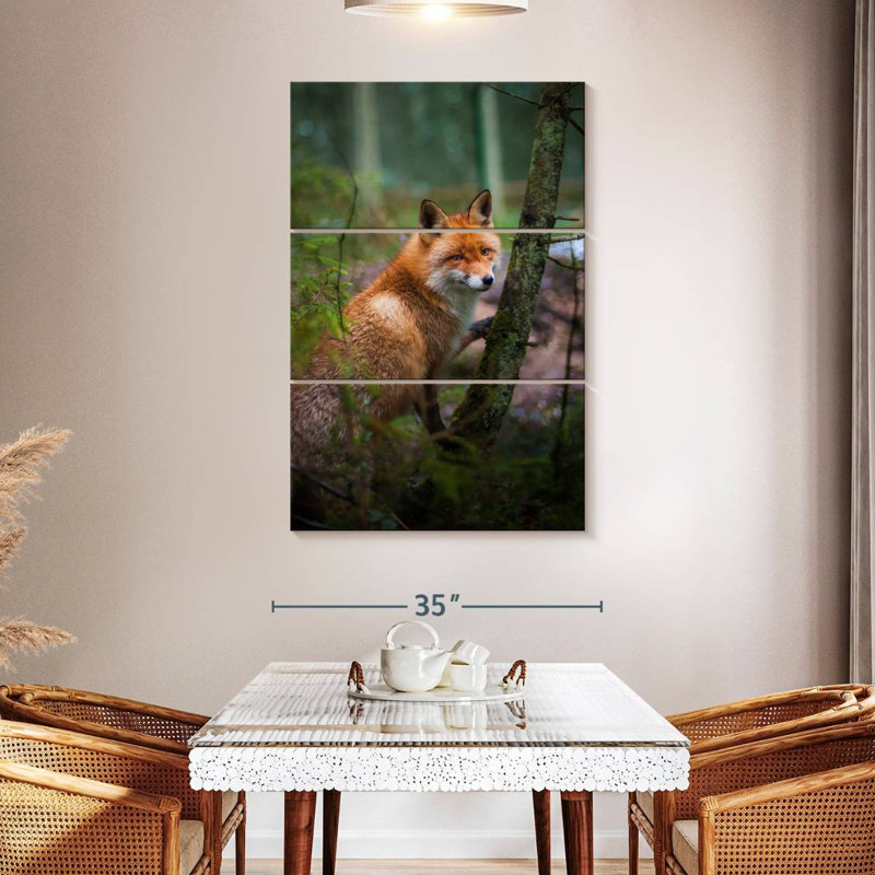 Brampt Wild Forest Fox, 50" H x 32" W