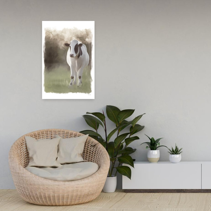 Jersey, pâturages, abstrait, vache, paysage naturel, art, H 24 po x l 16 po