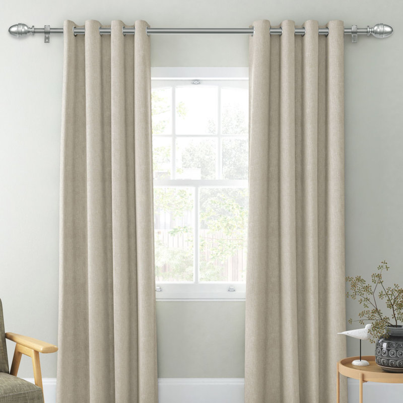 Tringle à rideaux simple réglable Tubbs, H 0,62 po x l 120 po x P 0,62 po, Étain