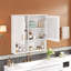 Armoire de toilette 2 en 1, armoire à pharmacie murale de 30 pouces avec tablettes réglables et portes à fermeture douce, miroir haute définition avec rangement pour meuble-lavabo de salle de bain-883904590
