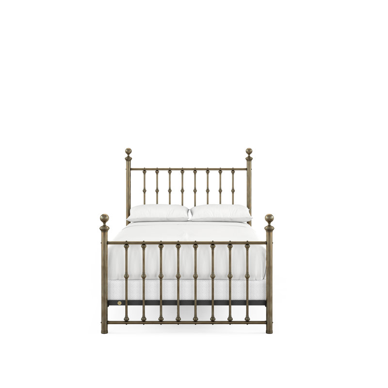 104 Lit Palisade | Norme complète, Lit double, Laiton vieilli laqué