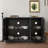Black 45 Storage Cabinet with Mirrored Doors-1261214393