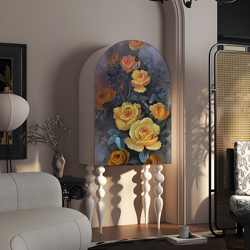 Armoire de rangement murale en bois massif, Ivoire blanc