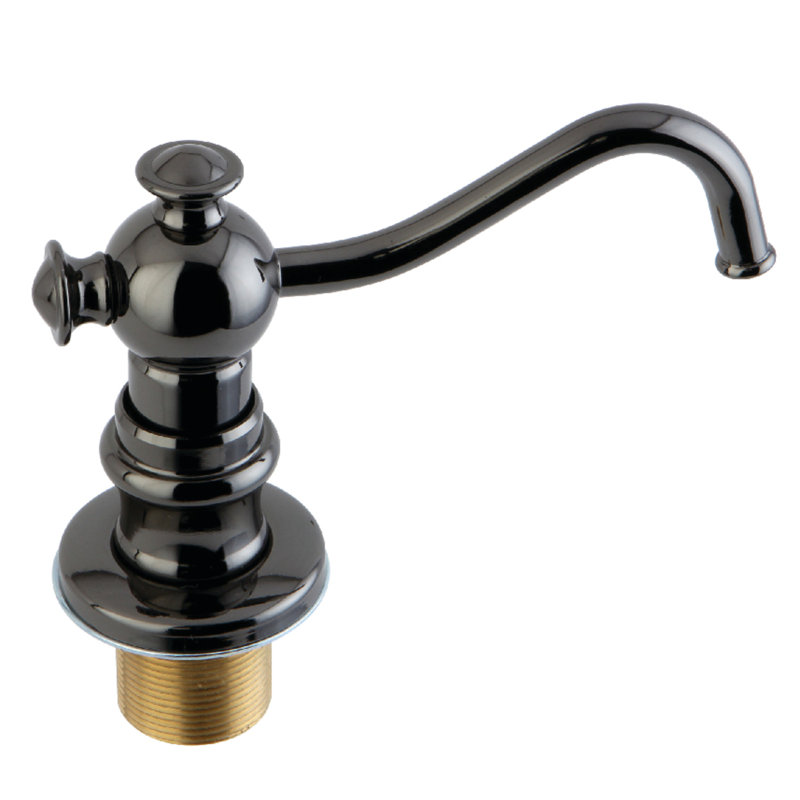 Kingston Brass Vintage Kitchen Soap Dispenser, Black Stainless Steel