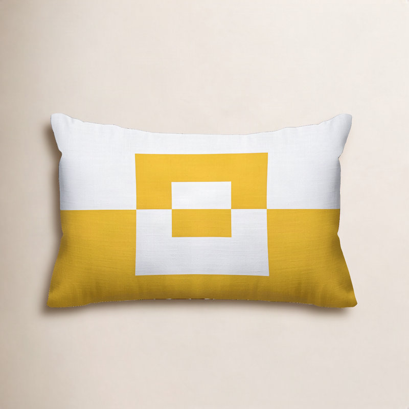Coussin lombaire intérieur / extérieur Luella, Jaune