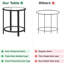 Table d'appoint ronde moderne de 50 cm (19,7 po) avec plateau en verre et rangement à 2 niveaux-317943096