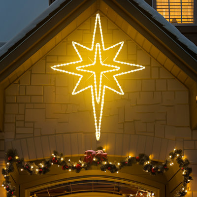 43 po extérieur blanc chaud Bethlehem Star Leionna