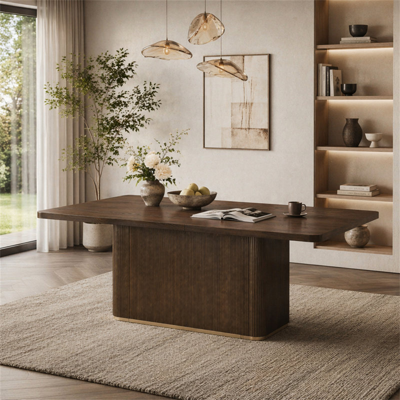 Table de salle à manger 84 ", Walnut