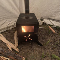 FEBTECH – Petit poêle à bois – Poêle à bois de camping d'extérieur pour  chauffage domestique – Réchaud portable avec tuyau de cheminée pour tente