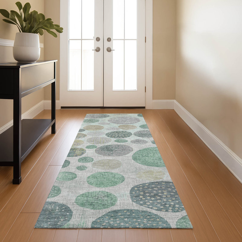 Premium Machine Washable Lonon AMF1952 Geometric Rug, Runner 2'3" x 7'6"