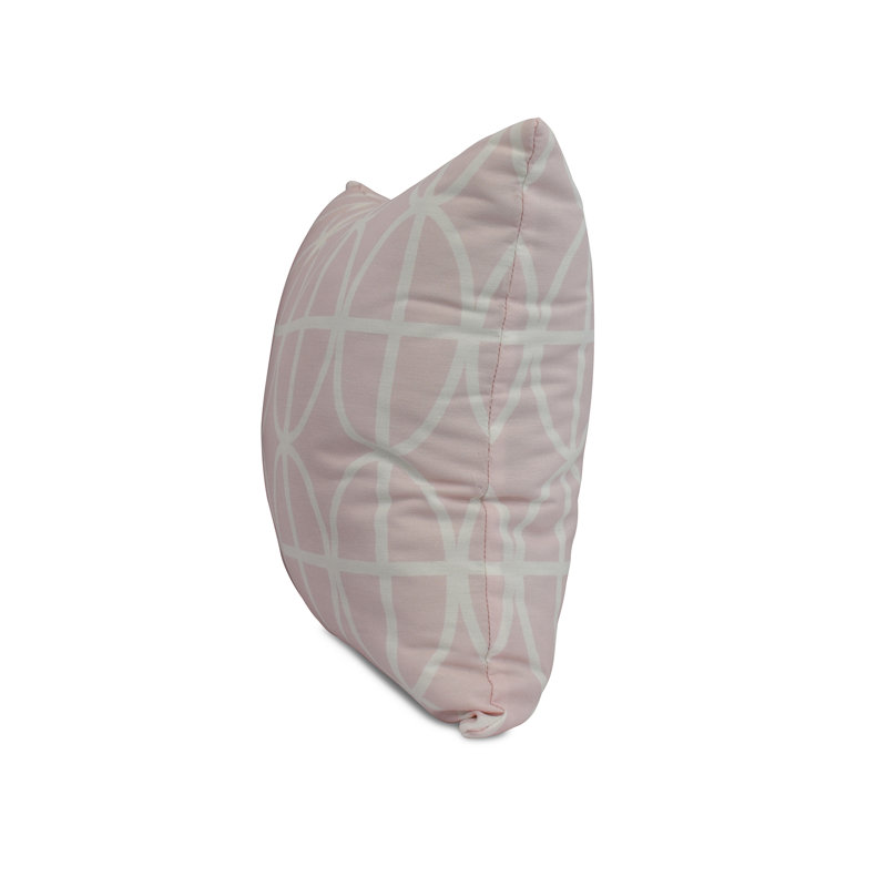 Palm Beach Geometric Reversible Throw Pillow, Pale Pink, 16" x 16"