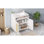 Meuble-lavabo de 30 po avec lavabo en céramique, meuble-lavabo à cadre en bois massif avec tablette réglable, tiroir basculant, panneaux avant en rotin