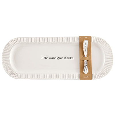 Mud Pie Thanksgiving Hostess Platter Set