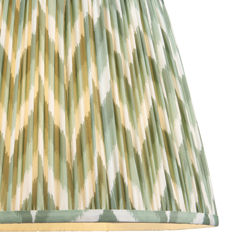 Zigzag Lamp Shade, 27.5cm H x 28cm W x 40cm D, Green