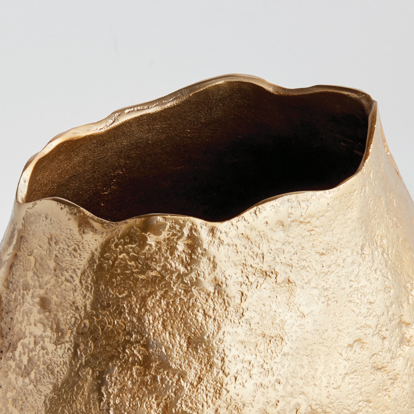 Perot Table Vase, Gold, 10.75" H x 10.25" W x 6.75" D
