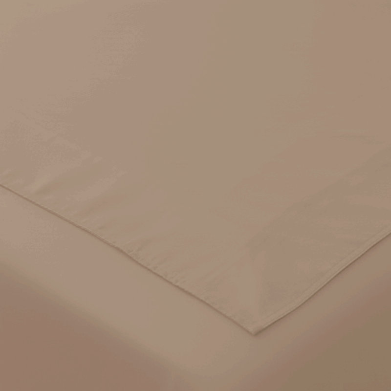 Cotton Blend Standard Flat Sheet, Super King (6'), Beige