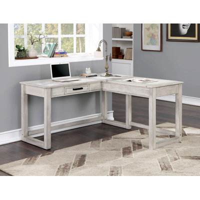 Ledon Height Adjustable L-Shaped Desk with Built in Outlets by Gracie Oaks