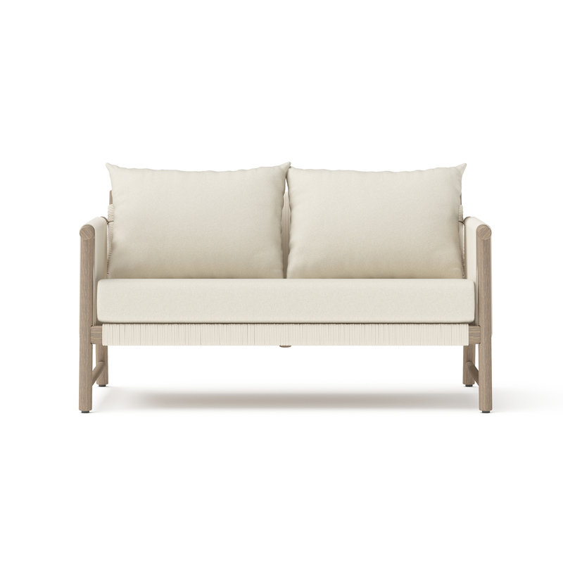 Naomie Acacia Rope Wicker Patio Loveseat