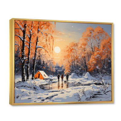 Winters Camping Glow II - paysages, impressions d'art mural