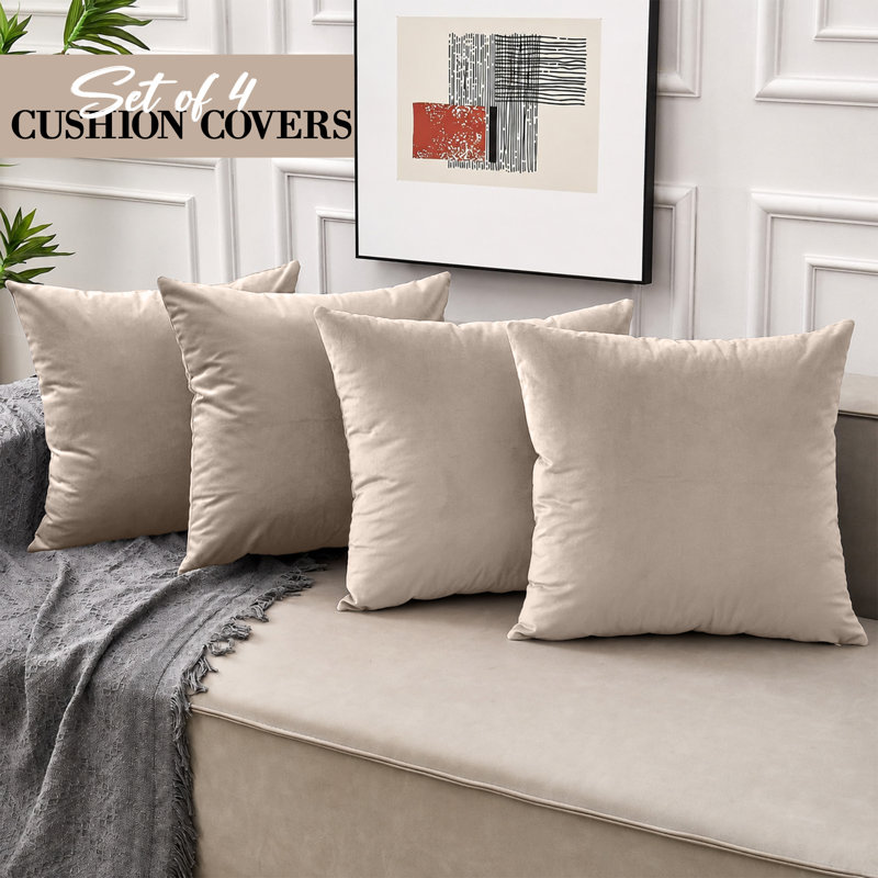 Eva-Sophia Square Scatter Cushion, Beige