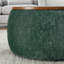 Repose-pieds de rangement moderne et classique avec plateau amovible, bois d'eucalyptus vert et mousse, 25 po x 25 po x 14,7 po-6324680-6324681