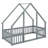 Contemporary House‑Shaped Floor Bed Featuring Safety Fence And Guardrails-686505376