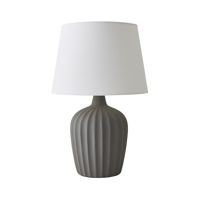 Ceramic Table Lamp, Grey