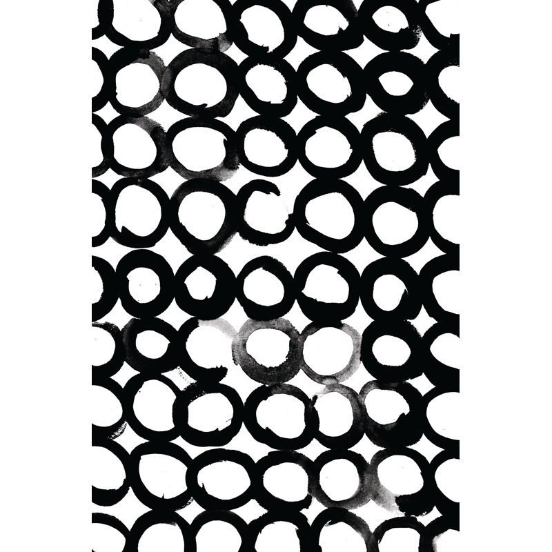 Ink Circles - Wrapped Canvas Print, 46cm H x 30cm W x 3.8cm D