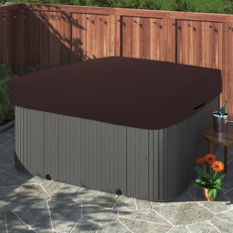 Couvre-abri d'extérieur pour spa Hot tub, H 14 po x l 96 po x P 96 po, Café
