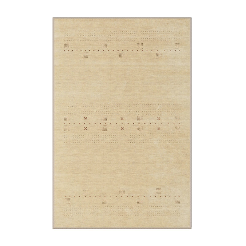 Tapis abstrait beige, Rectangle 5 pi x 7 pi
