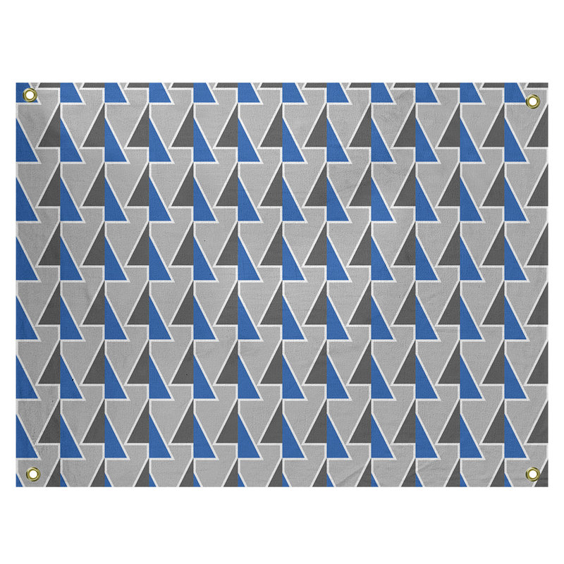 Tapisserie, H 26 po x l 36 po, bleu