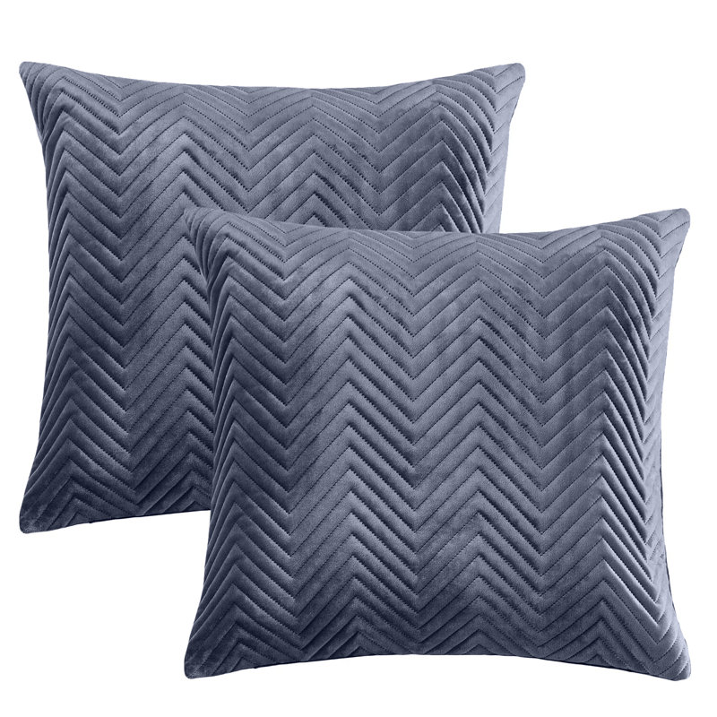 Chevron Square Throw Cushion Pad, Charcoal