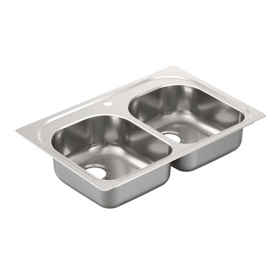 2000 Series Double Bowl Drop-In Kitchen Sink