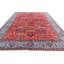 Tapis rouge et bleu noué à la main de haute qualité
