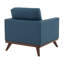 Fauteuil d'appoint Khadeshia en cuir, style moderne du milieu du siècle – Structure en bois de bouleau massif, mousse haute densité et ressorts ensachés, capacité de charge de 136 kg (300 lb), idéal pour le salon, la chambre ou un bureau de direction.-1609913733