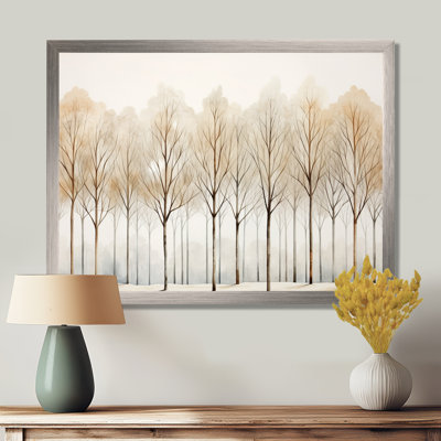 Forêt, arbres, minimalisme, art mural
