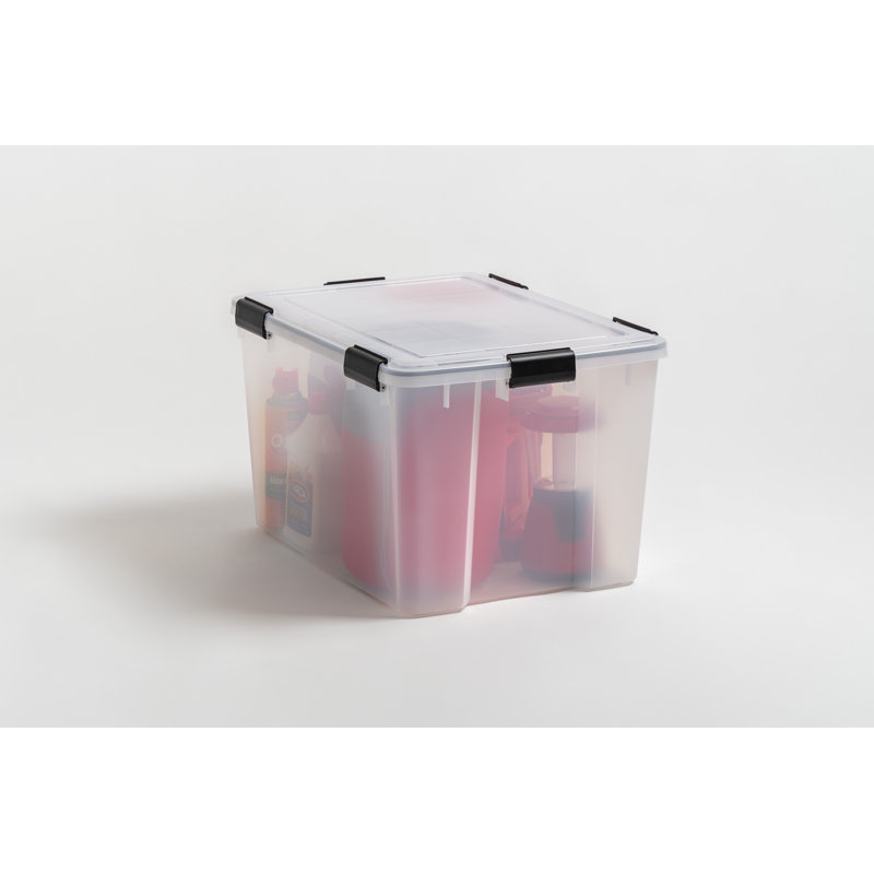 IRIS 62.8 Qt./15.5 Gal. Weatherproof Storage Tote, 11.88" H x 17.75" W x 23.6" D, White, Set of 1
