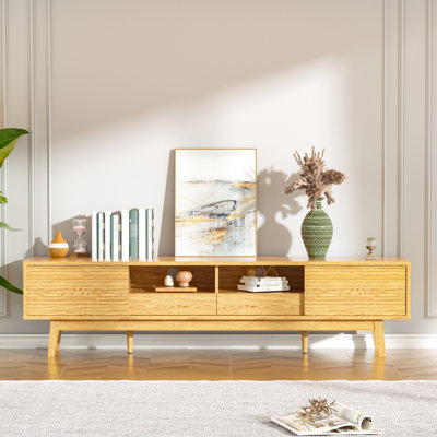 70 Inch Mid Century Modern Tv Stand For 75 Inch Tv by Millwood Pines