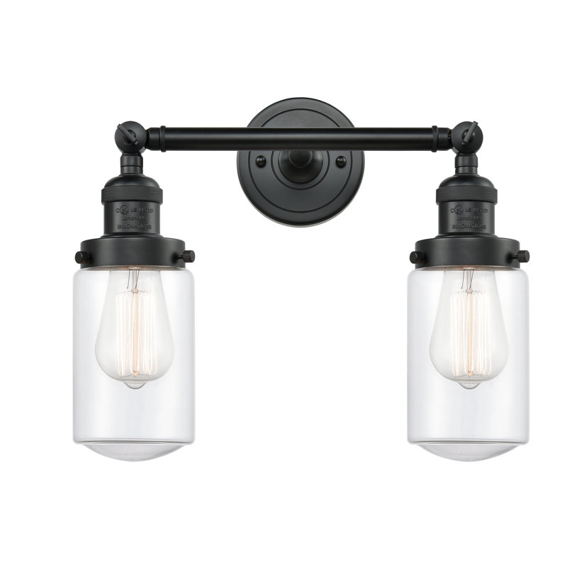 Saroyan 2 - Light Dimmable Vanity Light, 60 Watt Vintage Incandescent Bulb, Clear, Matte Black