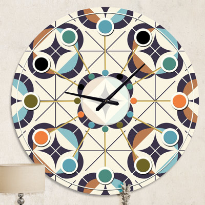 Horloge murale géométrique rétro Design III - Mid-Century moderne