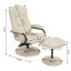Fauteuil inclinable ergonomique en cuir végétalien avec repose-pieds Hillsg-36049453