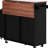Kitchen Island, Drop Leaf, 2 Deep Drawers, Storage Cabinets, 3 Rack Shelving-1386623910