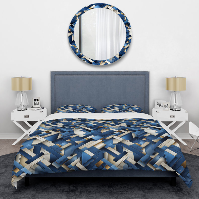 Ensemble de housse de couette Urban Cobalt, Housse de couette pour très grand lit et 2 très