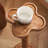 Solid Wood Four-Leaf Clover End Table,Small Pedestal Drink Table, Tall Plant Stand-118690977-118690979