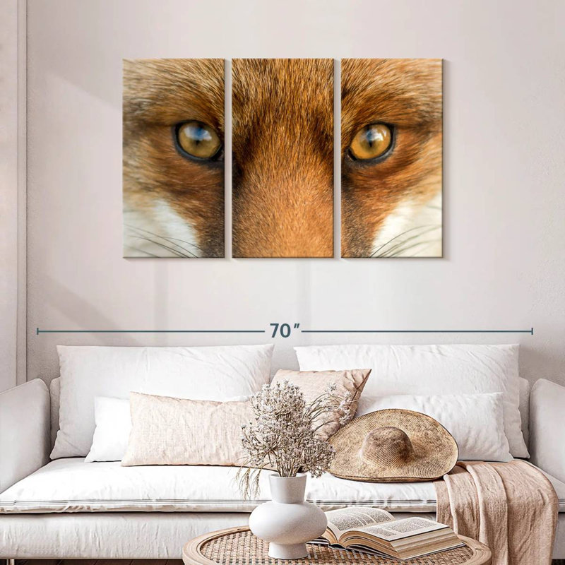 Brampt Amber Eyed Fox, 28" H x 45" W