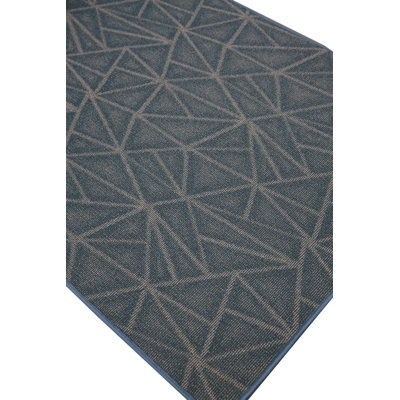 Tapis raffiné à imprimé raffiné bleu